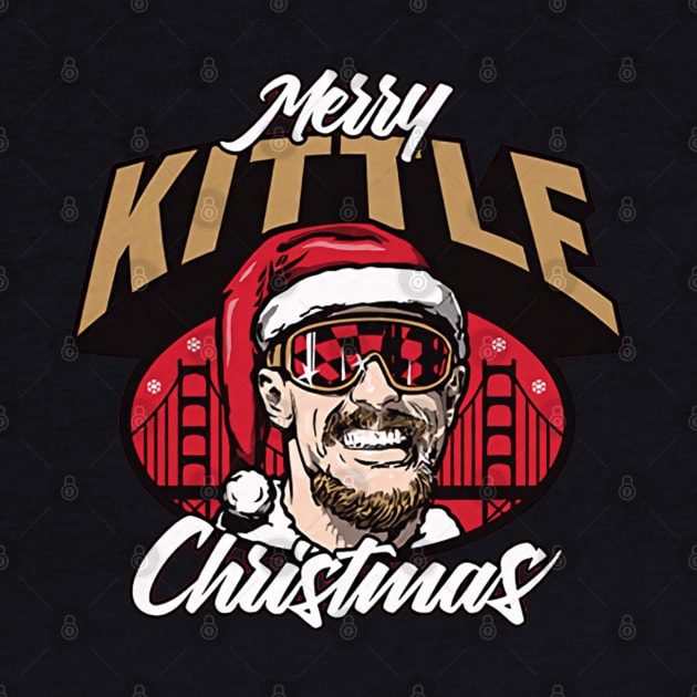 George Kittle Merry Christmas by Chunta_Design